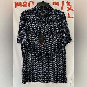 Greg Norman Collection Men's Blue Patterned Shirt